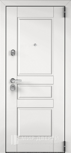 Белая металлическая дверь входная утепленная №27 - фото №1