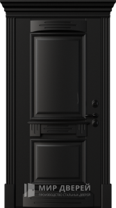 Чёрная дизайнерская входная дверь №7 - фото №2