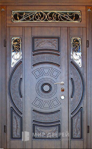 Дверь входная металлическая уличная в коттедж №121 - фото №1