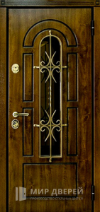Стальная входная дверь с ковкой №11 - фото №1