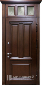 Элитная дверь из массива с фрамугой №3 - фото №1